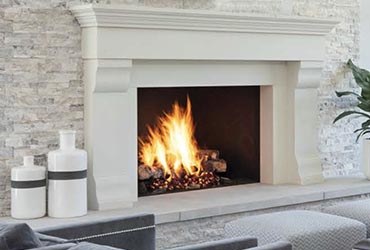 modern stone fireplace mantels